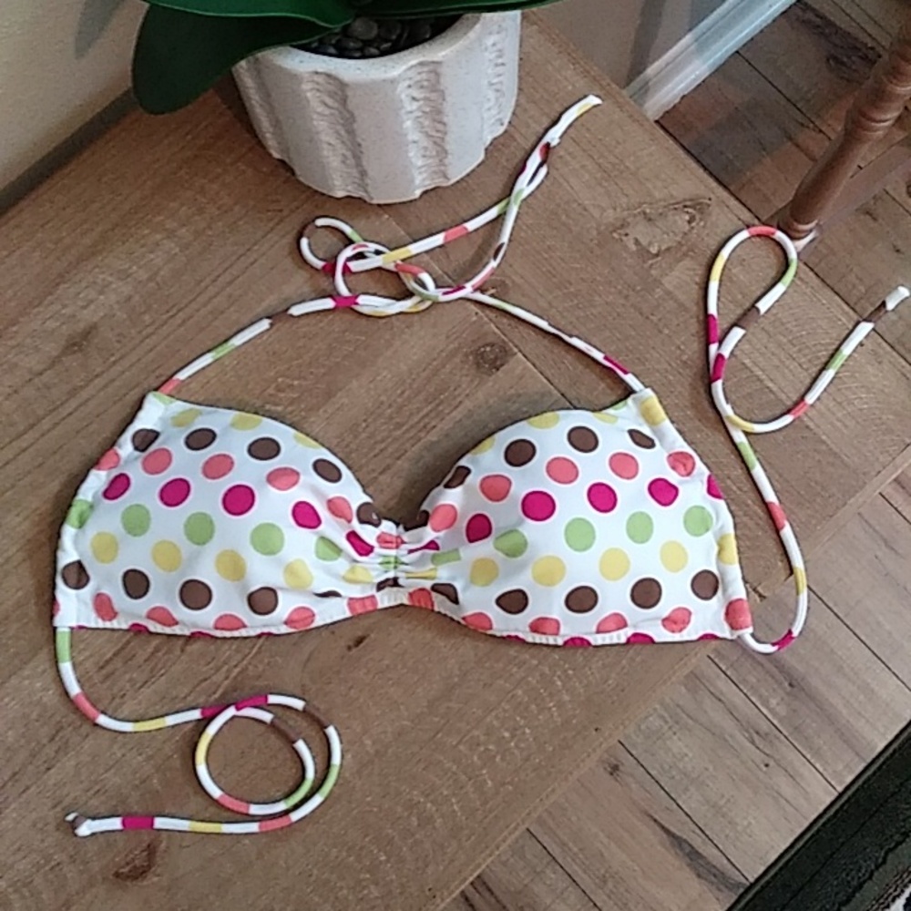 Victoria's Secret Multicolor Polkat dots Bikini Top. Size S